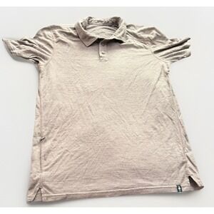 Smartwool Merino 150 Polo Shirt Medium Brown Wool Blend